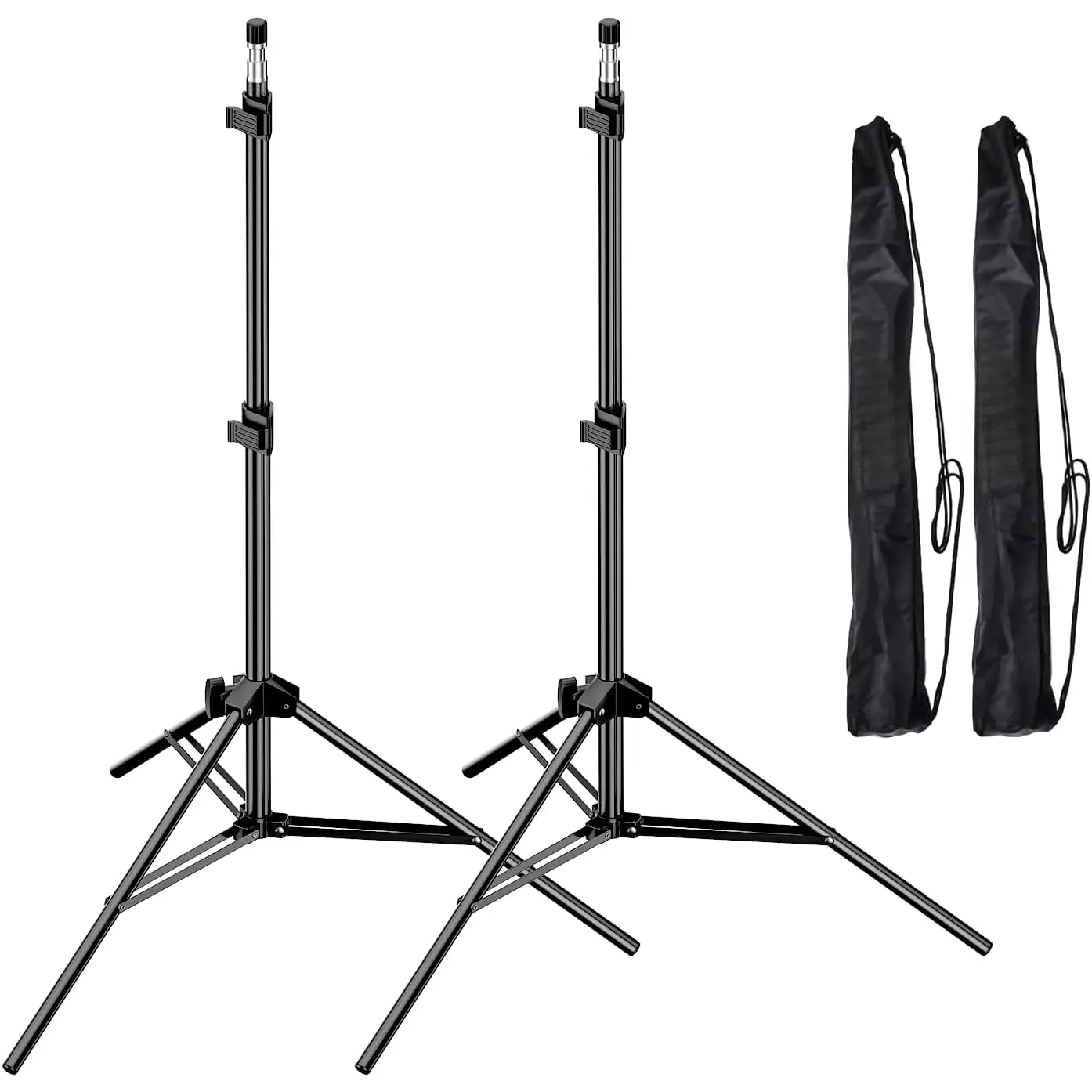 7 Ft Light Stand for Photography, Portable Photo Video Tripod Stand, 2 ...
