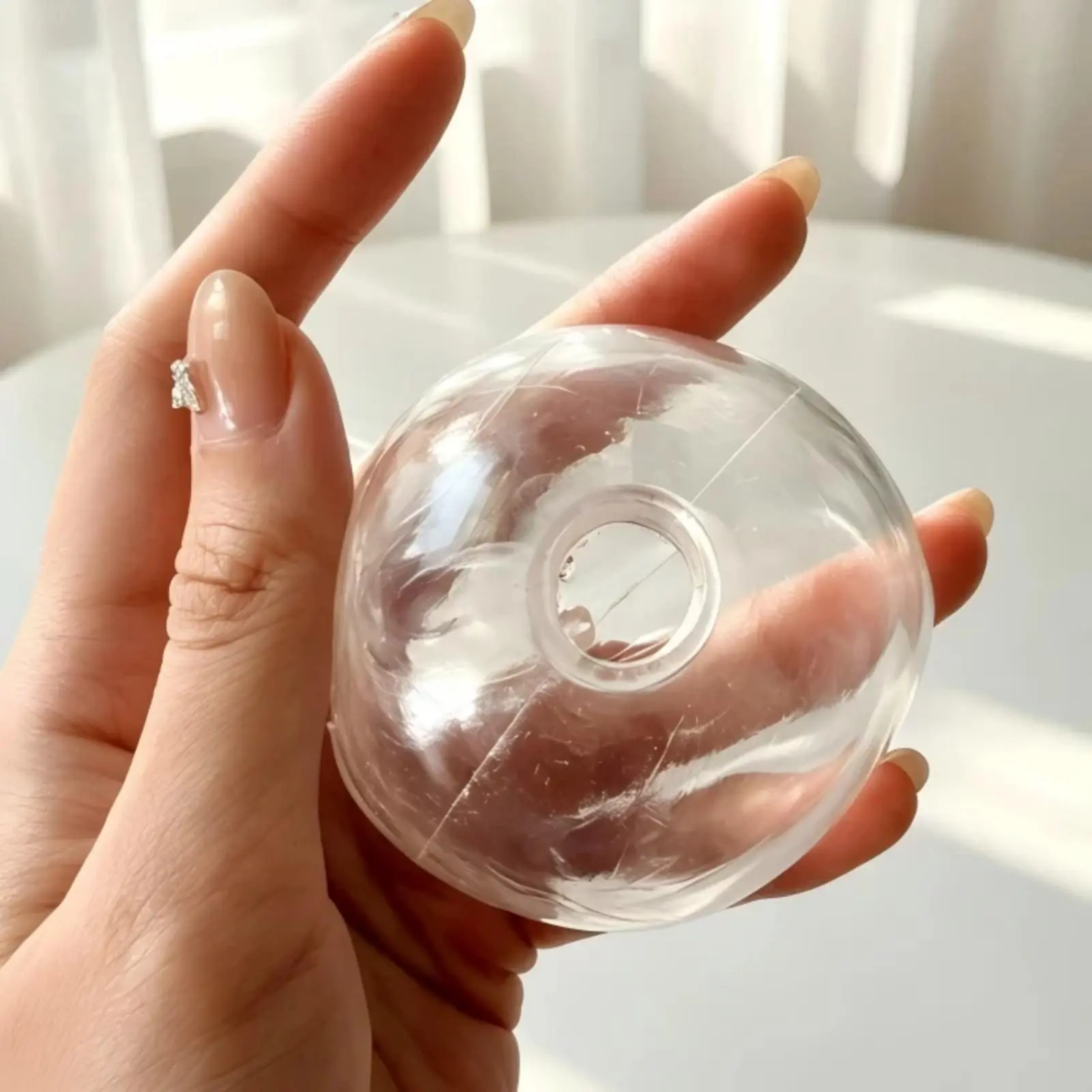 Squishy Ball Shell, 2.36inch DIY Super Thin Clear Stress Ball Skin with Plug, Disposable Transparent Outer Covers for Handmade Craft Stress Balls Making