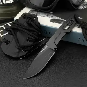 High Quality Durable Full TANG Fixed Blade Knife with Sheath, Made of 7cr13mov Steel, Perfect for Outdoor Camping Hiking Fishing