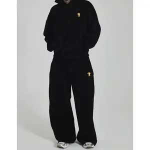 Retro Hoodie and Sweatpants Set - Y2K Street Trend, Coordinated Look for Casual Outings or Home Lounging, Ideal for Y2K Enthusiasts
