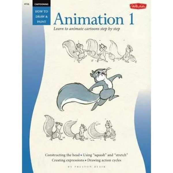 Used Cartooning Tutorial Book - Cartooning: Animation 1 with Preston Blair for Aspiring Animators - Learn to Draw Action Expressions Step by Step, Blair, Preston (Soft Cover, English), Drawing Action Expressions
