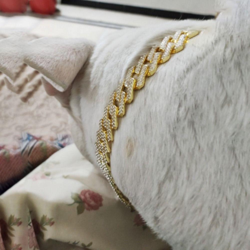 Luxury Dog Chain Collar with Diamonds
