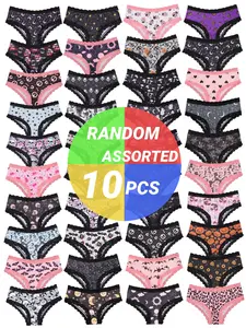 Morvia Women's Underwear Box Set, Comfortable Breathable Printed Panties, Casual Style, Thin Fabric, All Seasons Wear, Underwear Sets