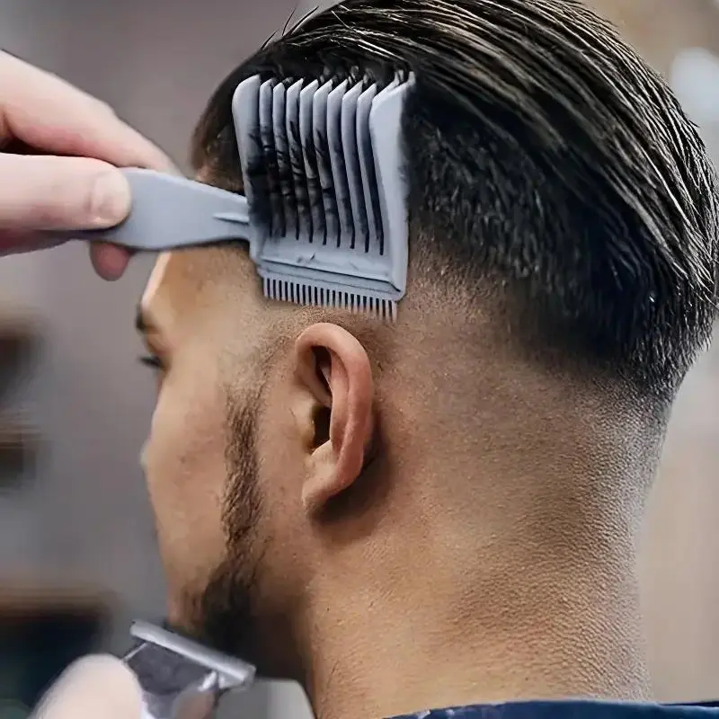 Professional 3PCS Haircut Combs for Men – Long handle, no heat, Heatless Styling Tool, anti-slip design for easy at-home trims, Hair Tools, Barber Accessories. Ideal for dads, husbands, and kids. Master home barbering without the salon visit!