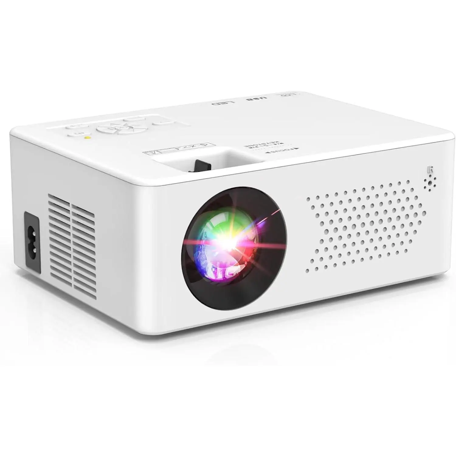 Mini Bluetooth Projector, Full HD 1080P Supported Portable Outdoor Movie Projector for Ios, Android, Windows, Compatible with TV Stick/Hdmi/Smartphone/Ps4/Usb [Remote Included]