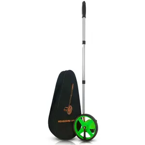 Measuring Wheel, Green 6Inch Measure Wheel, Distance Measuring in  and Inches, Rolling Measurement [Up to 10,000Ft], Telescopic/Mechanical/ Key to Reset, Include Carrying Bag.