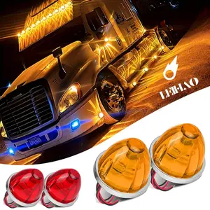 2PCS LED Watermelon Lights Truck Car Side Marker Light pick up Truck Clearance Lamp Turn Signal Indicator Lamp for Lorry Trailer