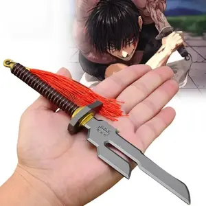 20cm Metal Mini Toji Katana Anime Small Blade Sword Ninja Knife Real Japanses Katana Original Samurai Sabre Gift Japanese