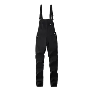 Men's Denim Jumpsuit Workwear, Elastic Jean Fabric Adjustable Straps & Pockets, Casual Washed Harem Overall, All Seasons