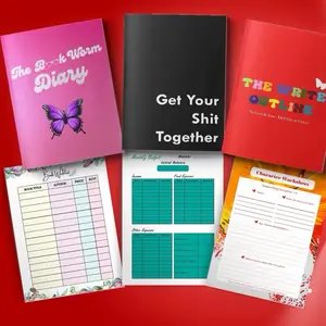 The Bookworm Bundle: 3 Books/Journals in One Bundle - A Book Diary for Bookies, Outline Journal for Beginner Writers, and New Year Journal for Organization