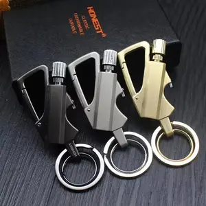 Portable 2025 Kerosene Lighter Keychain: Multifunctional Beer Bottle Opener, Outdoor Igniter & Smoking Accessories �C Perfect Gift for Men