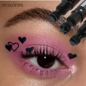 3PCS/Set Long Lasting Double-Ended Eyeliner and Stamp Pen, Waterproof, Smudge-Proof, Suitable for Beginners, Longwear Eye Liner