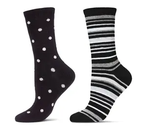 MeMoi Set of 2 Women's Cashmere Blend Novelty Socks