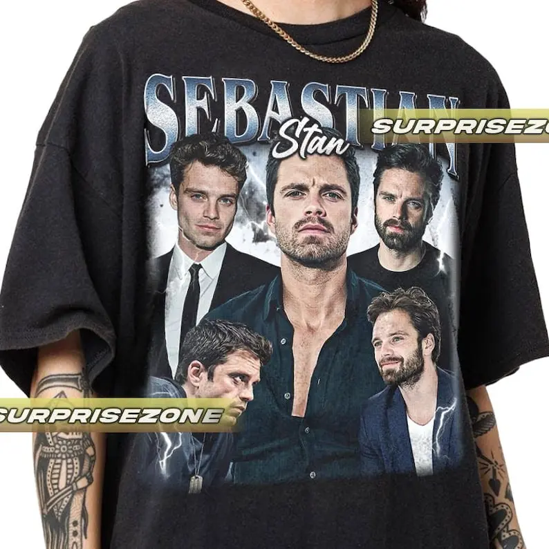 Sebastian Stan American actor Unisex Softstyle Vintage Shirt, Gift For Woman and Man Unisex T-Shirt
