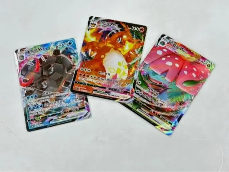 3Pcs Pokemon TCG S- Chinese Charizard Blastoise Venusaur VMAX NM IN STOCK