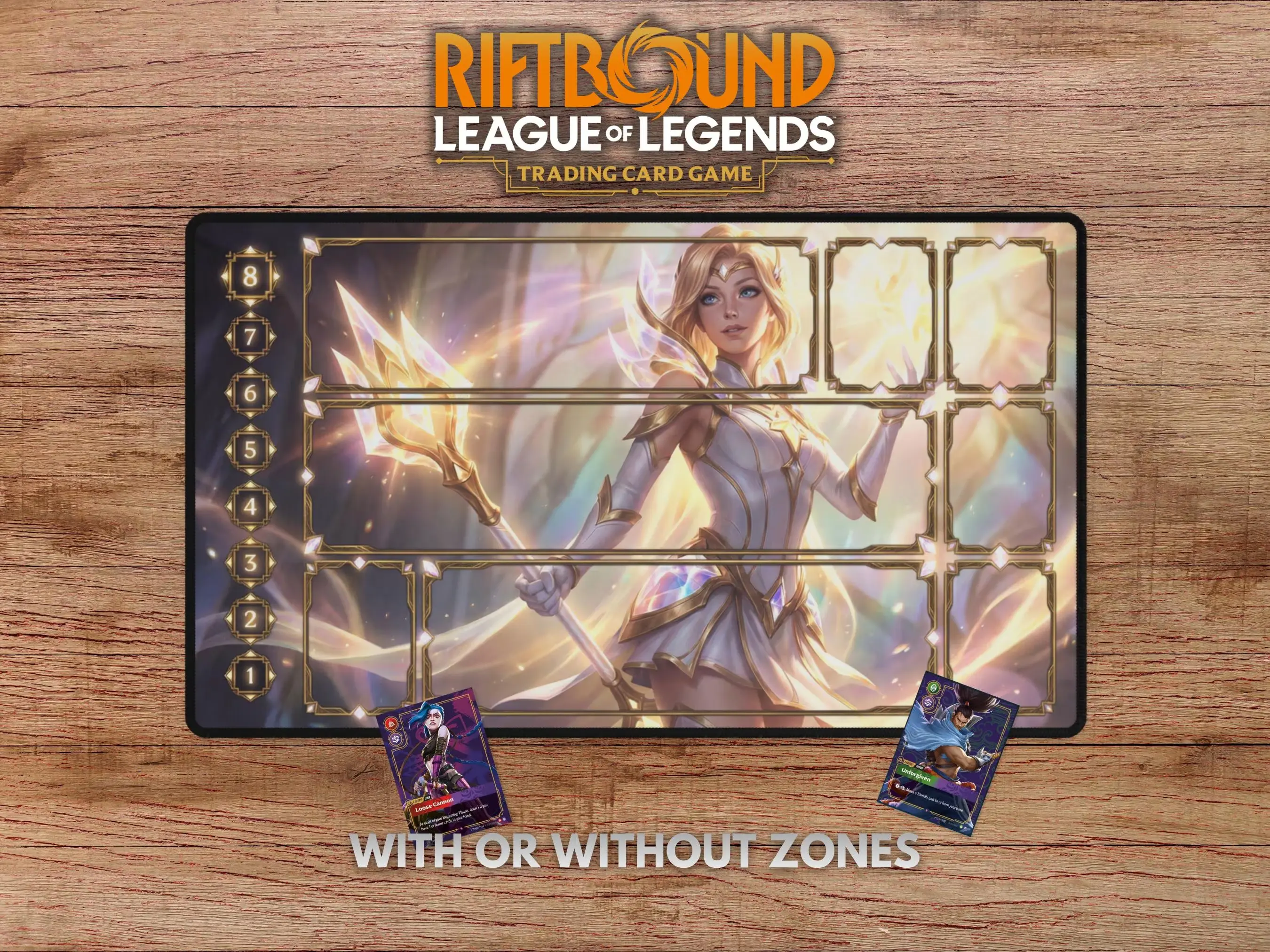 Lux Riftbound Playmat, Riftbound Trading Card Game, Stitched Edges