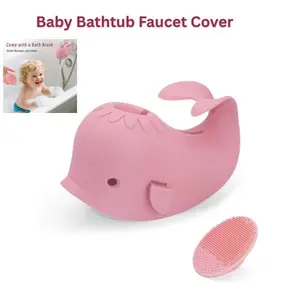 Baby Bathtub Faucet Cover – Silicone Whale Bath Spout Cover, Baby Safety Bath Toy, Protective Faucet Cover for Kids, Toddlers & Infants, Baby Bath Accessories, Gift for Children