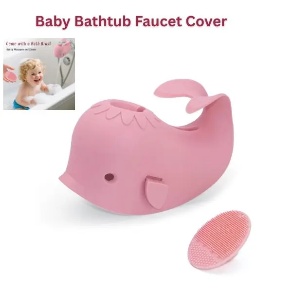 Baby Bathtub Faucet Cover – Silicone Whale Bath Spout Cover, Baby Safety Bath Toy, Protective Faucet Cover for Kids, Toddlers & Infants, Baby Bath Accessories, Gift for Children