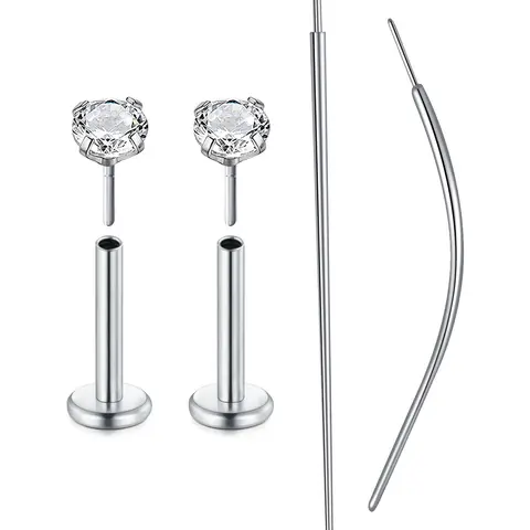 Stainless Steel Nose Ring & Earrings, Fashionable Nose Piercing Jewelry for Women & Men, Trendy All-match & Exquisite Jewelry for Birthday Gift, Body Jewelry