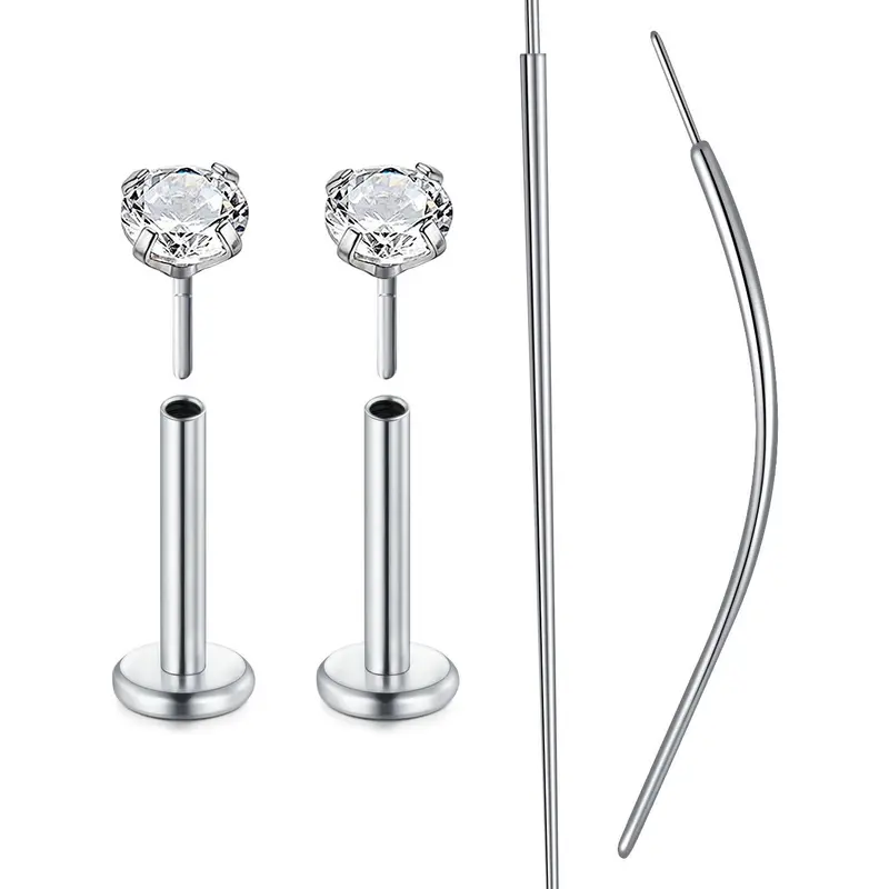 Stainless Steel Nose Ring & Earrings, Fashionable Nose Piercing Jewelry for Women & Men, Trendy All-match & Exquisite Jewelry for Birthday Gift, Body Jewelry