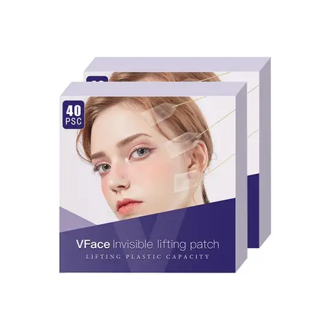 40-Piece Instant Face Lift Tape Multi-Pack - Hypoallergenic Skin-Safe Soft Patches, No Irritation, Firming, Lifting, Sculpting, Youthful Radiant Look - Facial Body Scraper for Men