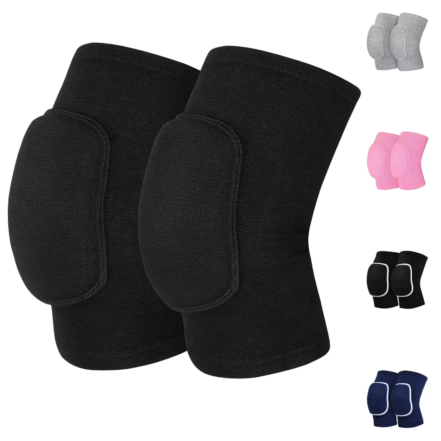 Unisex Elastic Knee Pads with Thick Foam Sponge for Adults & Children, Breathable Anti-Collision Brace for Wrestling, Skating & Pole Dancing, Youth, Shock Absorbent, Volleyballs, Football, Multi-Sport, Elastic Cuffs, Mountain Climbing, Perfect Fit, Outdoo