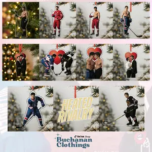 Hudsonn Williams Connorr Storrie 90s Vintage Ornament Heated Rivalryy Movie Christmas Ornaments Tree Decoration.