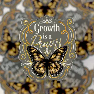 Growth is a Process Vinyl Sticker