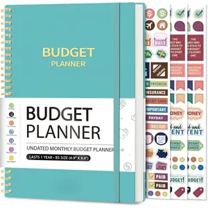 Budget Planner - Monthly Budget Book with Expense Tracker Notebook, Undated Bill Organizer & Finance Planner to Take Control of Your Money, Account Book to Manage Your Finances-Blue