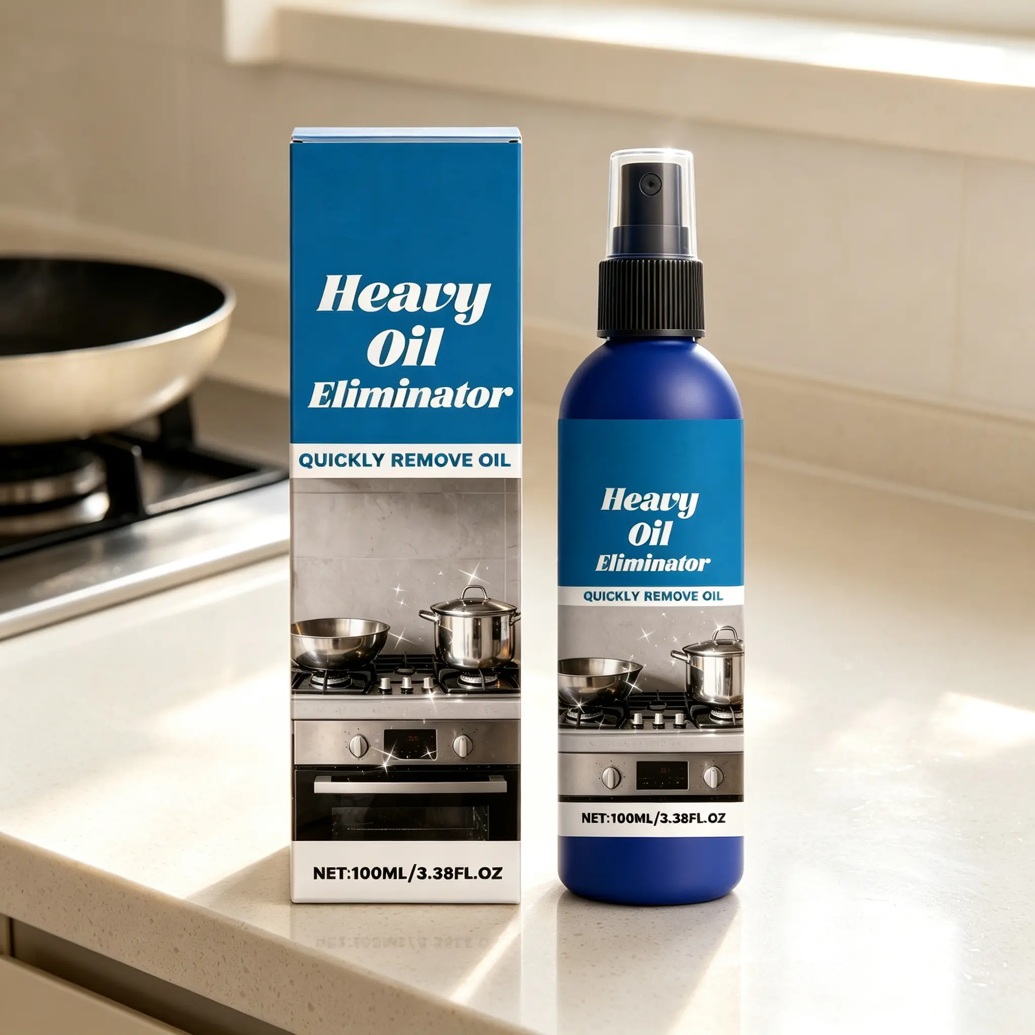 Kitchen Grease Remover Spray 100ml – Heavy Duty Degreaser – Cuts Through Oil & Grime Fast – No Scrubbing Needed