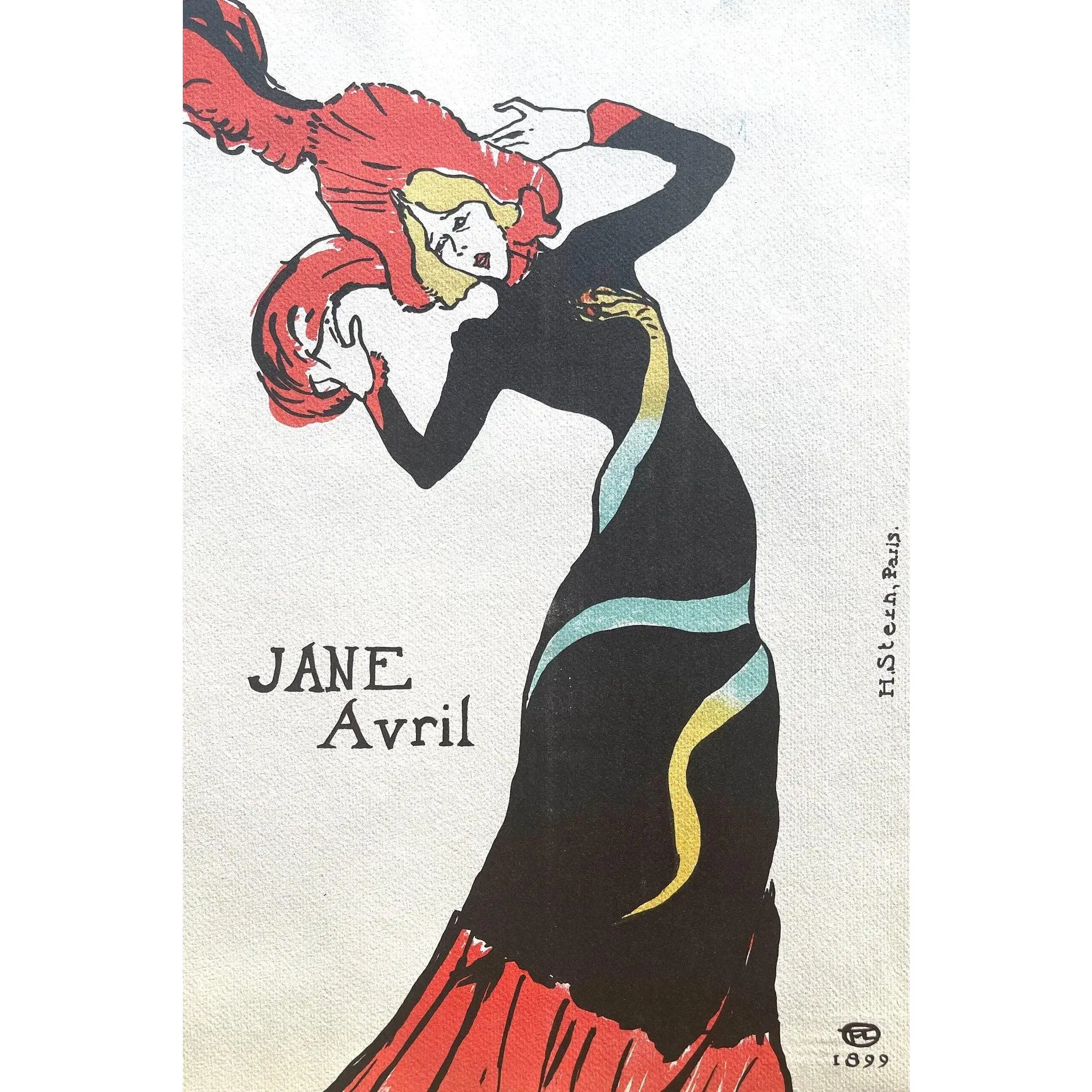 Henri de Toulouse-Lautrec, Jane Avril, TLautrec, Philadelphia Museum of Art, Limited Edition Lithograph
