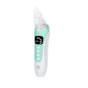 Electric nasal aspirator with 3 adjustable suction levels and 3 replaceable tips — a portable automatic cleaner for gentle, effective nasal care.