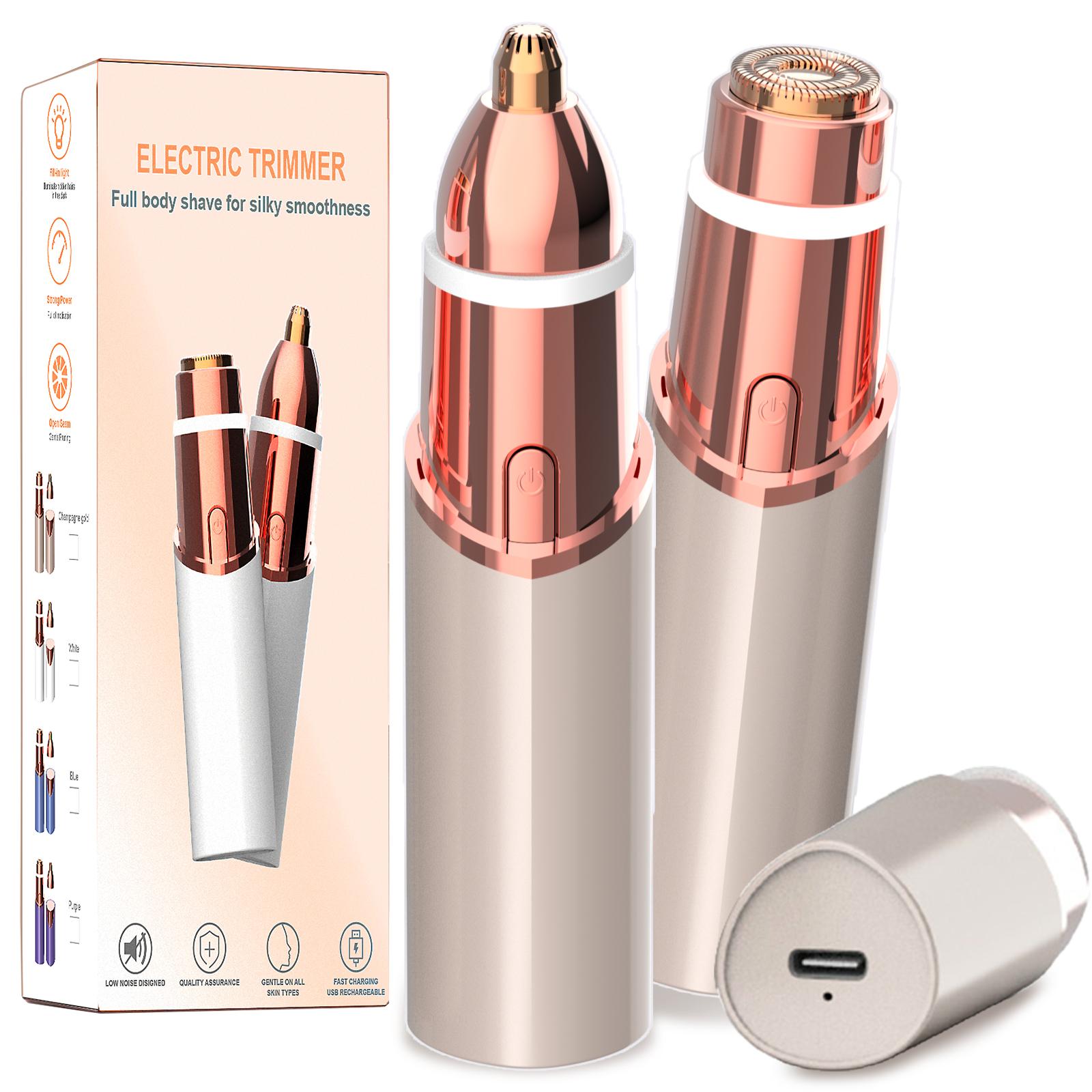 2 in 1 Facial & Eyebrow Hair Trimmer, Electric Eyebrow Trimmer, Lip Facial Body Hair Removal Tool, Facial Hair Care Tool, Electric Shaver Women, Eyebrow, Epilator Hair Remover,father'sdaygifts,summerhairstyles,dorm essentials 2 in 1 Facial & Eyebrow Hair Trimmer, Electric Eyebrow Trimmer, Lip Facial Body Hair Removal Tool, Facial Hair Care Tool, Electric Shaver Women, Eyebrow, Epilator Hair Remover,father'sdaygifts,summerhairstyles,dorm essentials