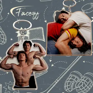 Connor And Hudson Magazine Acrylic Keychain,Shane Hollander And Ilya Rozanov Keyring, Hockey Couple Bag Charm, Sports Gift for Fans
