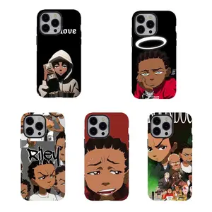 [No magnetic]  Riley Freeman The Boondocks Phone Cases,Hustle & Nostalgia Aesthetic Dual-Layer design phone Cover,for iPhone 17 16 15 14 13 12 11 8 7 for Samsung Series,Durable Shockproof Protective hard Cover