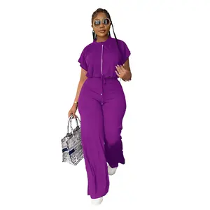 Women's Casual Solid Color Pants Sets