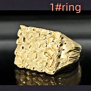 Nugget Ring – Solid Gold Diamond-Cut Vintage Style for men