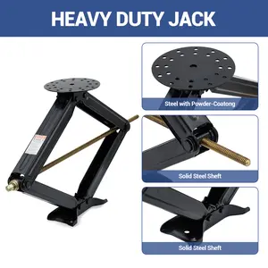 Heavy Duty 5000-7500LBS RV Scissor Jacks 2 Pack – 4"-30" Adjustable Leveling Stabilizer with Easy Crank Handle – Reliable Support for Travel Trailers, Campers & Motorhomes