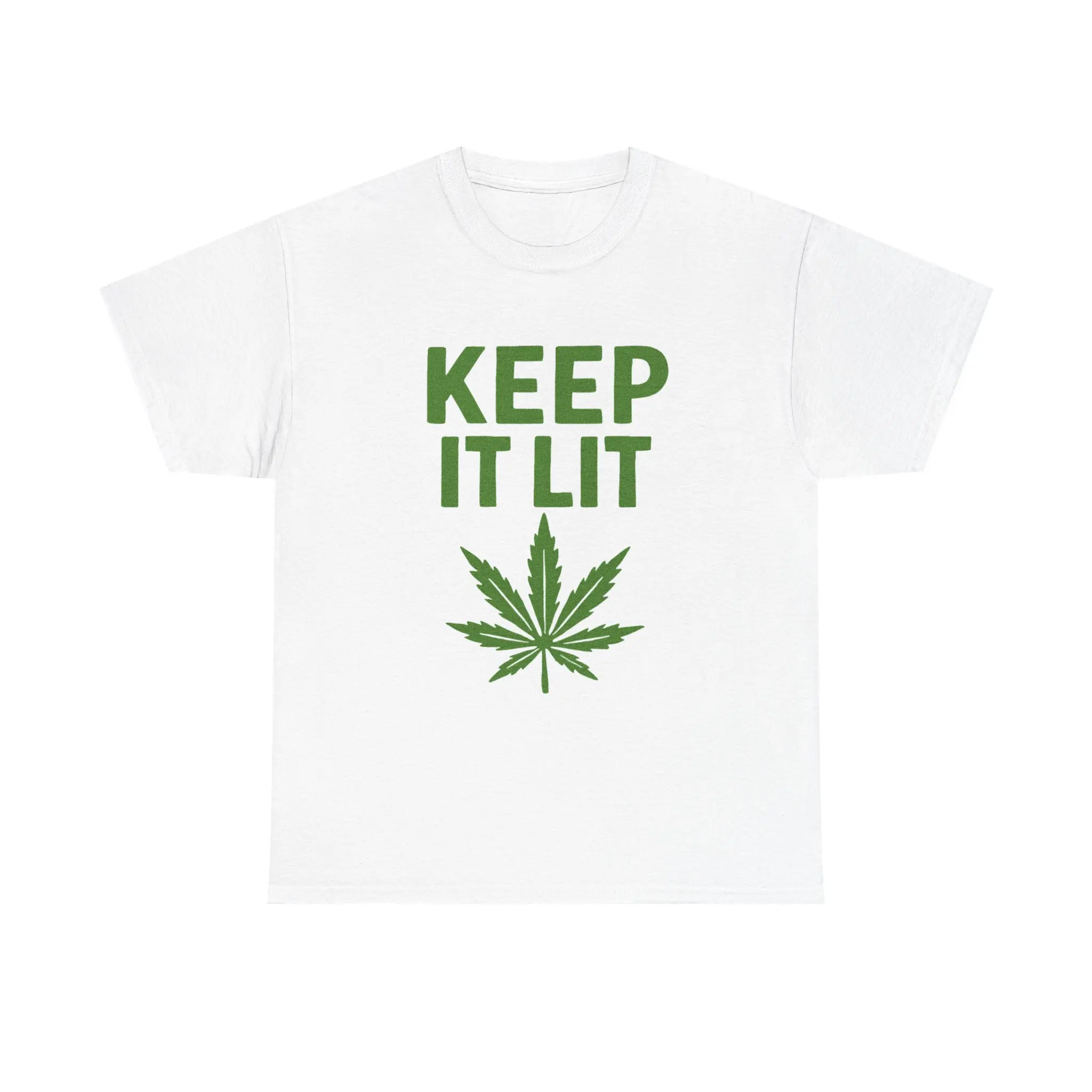 Keep It Lit Unisex Heavy Cotton Tee, Cannabis Shirt, Stoner Gift, Fun Casual Wear, 4/20 Apparel, Everyday Comfort, Men's & Women's Tee