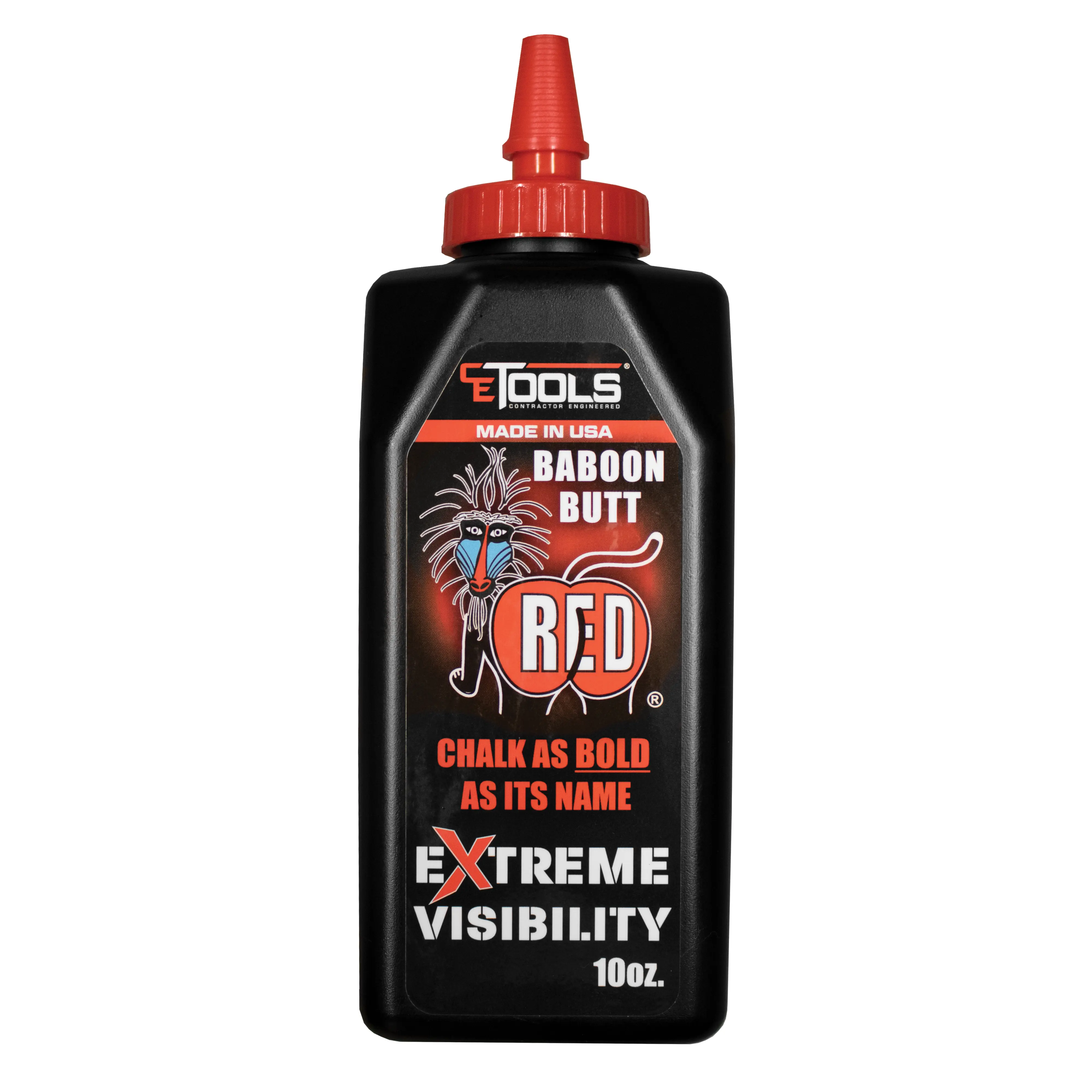 Baboon Butt Red Extreme Visibility Marking Chalk - 10oz