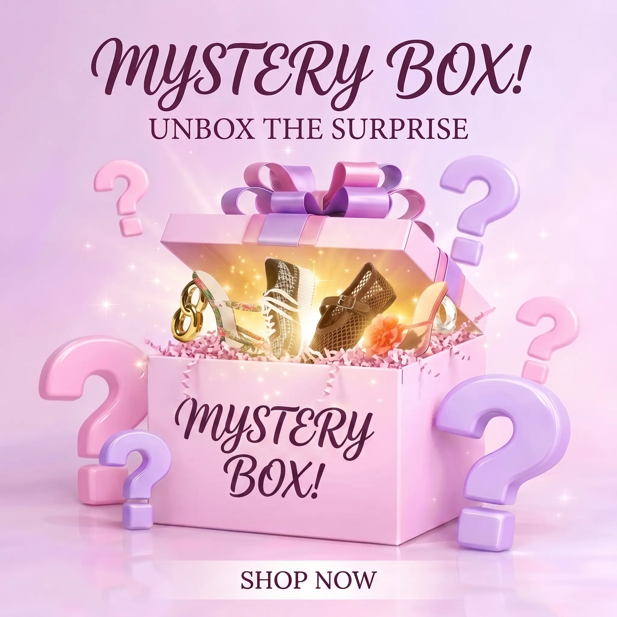 FINAL SALE Womens Shoes Mystery Shoe Box Designer Trendy Styles Sneakers Sandals Boots Heels Pumps Comfy Casual Formal Working Outing Wedding Summer Shoes