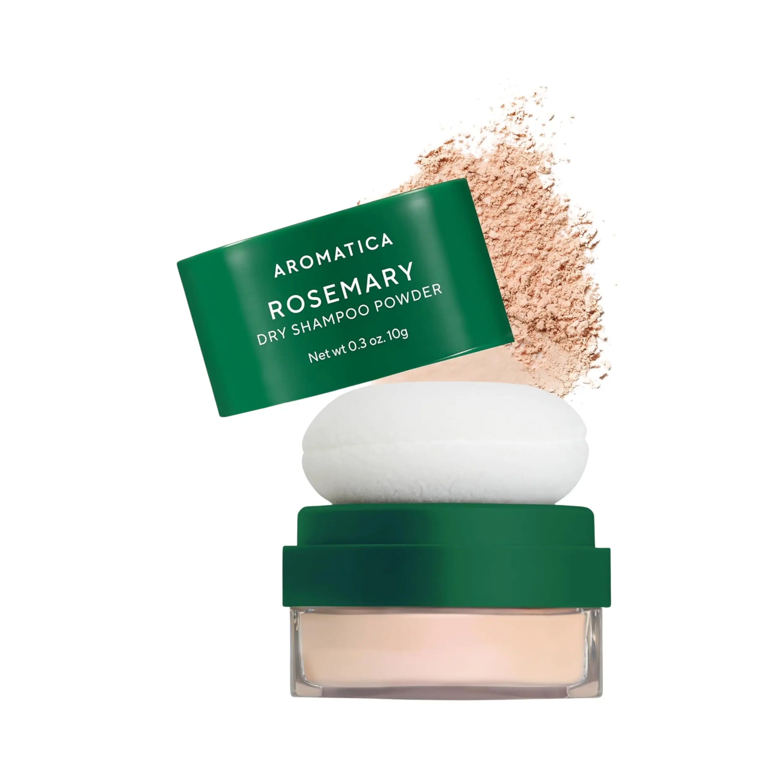 [AROMATICA] Rosemary Dry Shampoo Powder 10g - Root Lifting & Volumizing Hair Powder with Panthenol + Biotin, Oil-Absorbing, Non-Aerosol, Talc-Free, Korean Hair Care, for Women