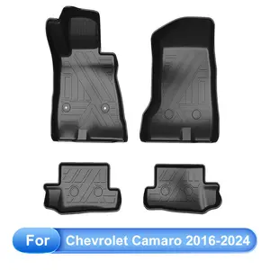 AOMSAZTO Custom Fit Floor Mats,  All-Weather Car Accessories For 2016-2024 Chevy Camaro, Precise-Fit Liners with Raised Edges Debris Guard, Tough, Durable, Easy to Clean,Car Interior Accessories, Must-Have Car Essentials