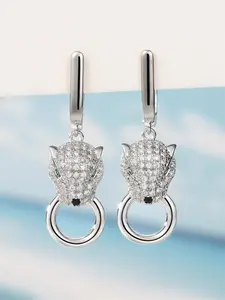 1 Pair Luxury Cubic Zirconia Leopard Drop Earrings For Women For Wedding Engagement Anniversary Party Jewelry Valentine's Day Gift