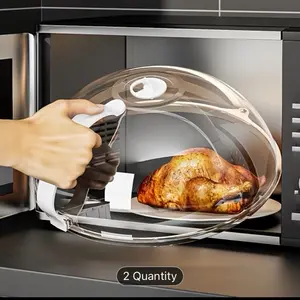 PC Splatter Lid with Air Vents - Microwave Cover Suitable for Cooking, Warming, Vegetable Preservation - -Resistant Release Lid for Microwaves (PC Material)