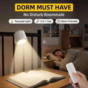 Rechargeable Wireless LED Wall Sconce, Magnetic No Drill Light with Touch Control, 360° Rotatable Ambient Lamp for Bedroom & Hallway