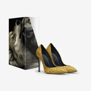 Jacovia Wolf Golden Nites High Heels Stylish Fashion Women Elegant Classy Girl Walking Shoes Shoe Comfort Footwear