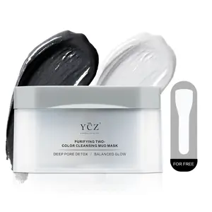 YCZ Purifying Two-Color Cleansing Mud Mask - Dual Clay Face Mask for Deep Pore Detox Oil Control & Hydrating Glow