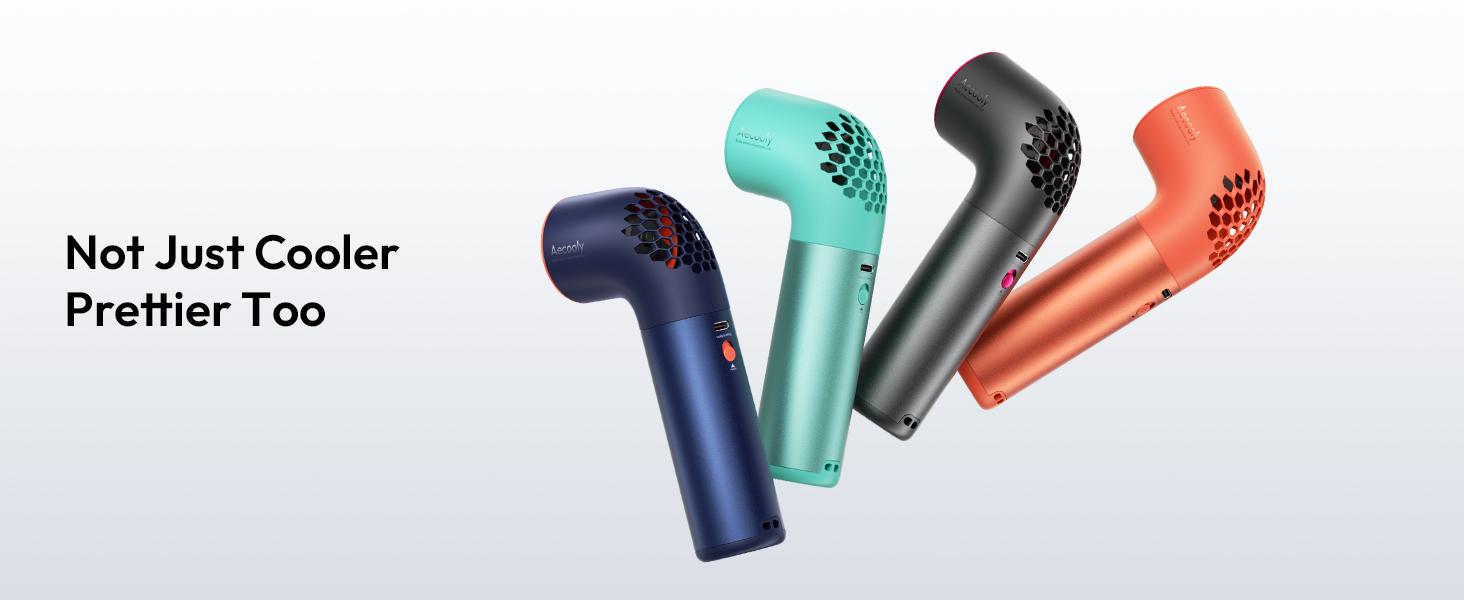 Aecooly Portable Handheld Fan, Powerful Turbo Mini Fan, 19000 RPM High Speed Aero Ultra, 15H Max Cooling Time, 7 Speeds Aluminum Case, Pocket Rechargeable Personal Small Travel GIfts for Women