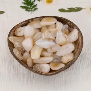 Down To Earth Citrine Tumbled Natural Crystal Geode 0.25"-1.25" Polished for Creativity Confidence & Abundance